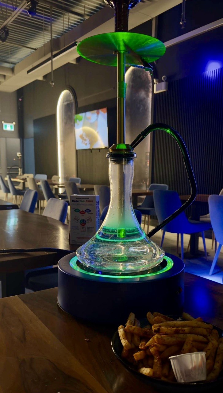 A shisha setup served at Moonbeam Lounge